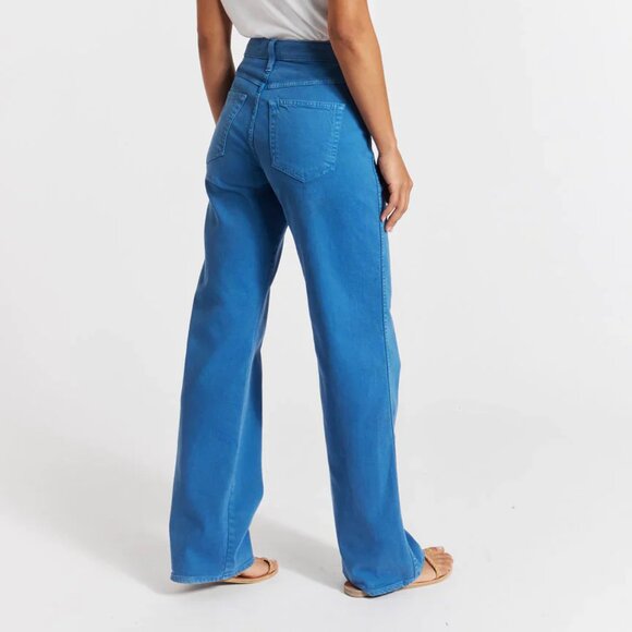 NEW AMO DENIM Made In Usa Sylvia Straight Leg Pants atlantic for women 253 - Picture 13 of 13